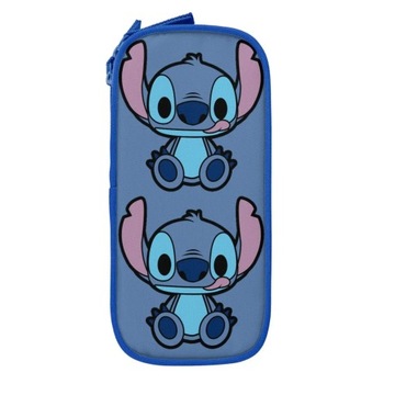 Cute Stitch Cartoon Pencil Case Double Layer Large Capacity For School Penc