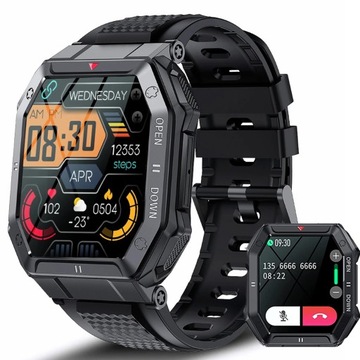 SMARTWATCH MĘSKI ZEGAREK ODBIERANIE POŁĄCZEŃ SMS ODTWARZACZ MUZYKI ROZMOWY