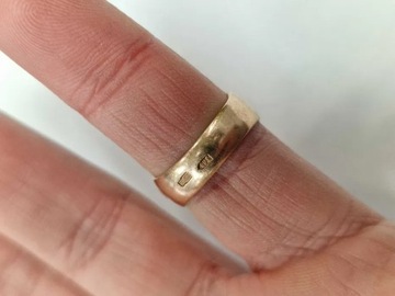 Złoty pierścionek damski/ Radzieckie 583/ 7.91 gram/ R10/ Ametyst