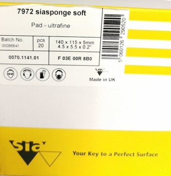 Абразивная губка 140x115 ультратонкая SIA 20 шт.