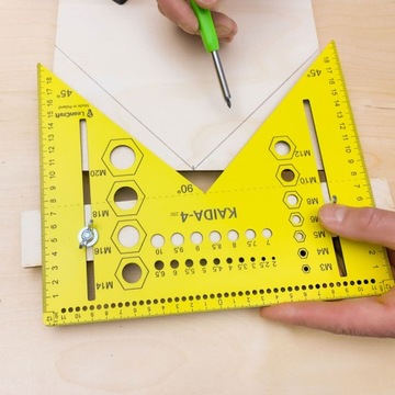 KAIDA-4 многофункциональная линейка для разметки кромок, 250 мм