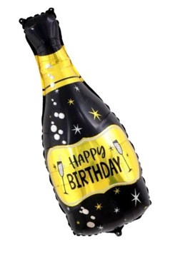 Balon foliowy butelka szampana 83x43cm Urodziny na 18stkę 50tkę Urodzinowy