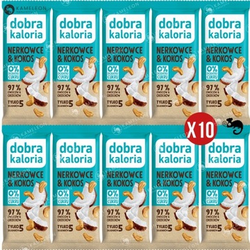 ВЕГАНСКИЙ батончик из кешью и кокоса без сахара ХОРОШИЕ КАЛОРИИ 35 г x 10 0,35 кг