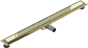 MEXEN 2w1 ODPŁYW LINIOWY 80 CM NISKI STAL 304 DUŻA PRZEPUSTOWOŚĆ ZŁOTY