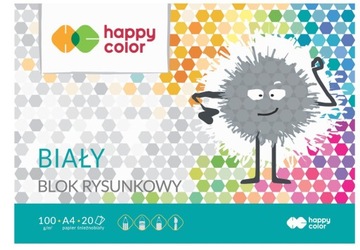 BLOK rysunkowy biały A4 Happy Color PREMIUM 100g
