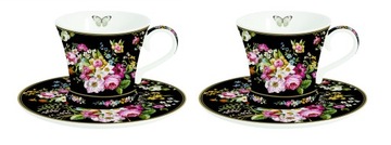 Filiżanki do espresso 2+2 80 ml Kwiaty BLOOMING