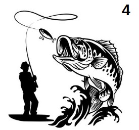 Деревянные подставки под кружки, гравировка, рыбалка