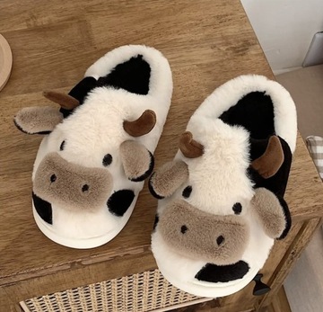 ТАПОЧКИ ЖЕНСКИЕ ТЕПЛЫЕ ДОМАШНИЕ КОРОВЫ BAMBOSZE BAMBOOSZ ДЕТСКИЕ ТАПОЧКИ НА ТОЛСТОЙ ПОДОШВЕ размер 36-37