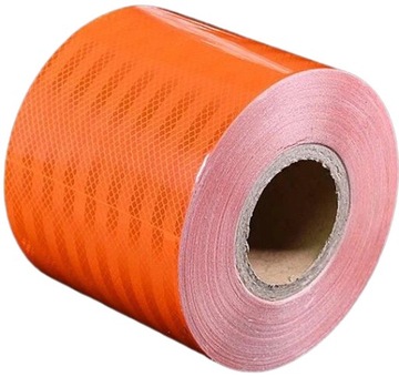 СВЕТООТРАЖАЮЩАЯ ЛЕНТА САМОКЛЕЙКАЯ ФОЛЬГА ОРАНЖЕВАЯ НАКЛЕЙКА ШИРИНА 10 СМ