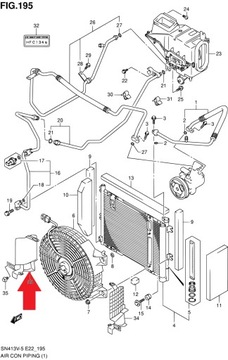 KRYT VENTILÁTOR KLIMATIZACE RH SUZUKI JIMNY 95340-57M00