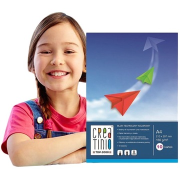 CREATINIO KOLOROWY BLOK SZKOLNY A4 BLOK TECHNICZNY