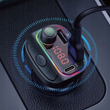 АВТОМОБИЛЬНЫЙ BLUETOOTH-ПЕРЕДАТЧИК FM FAST USB ЗАРЯДНОЕ УСТРОЙСТВО QC 3.0 MPS 2xUSB