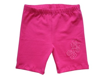 Legginsy getry krótkie kolarki bawełna 146 różowe