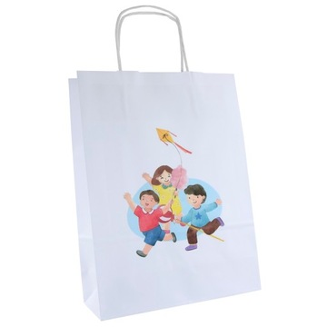 torba papierowa z nadrukiem na dzień dziecka 24x10x32cm do przedszkola