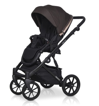 ПОЛЬСКАЯ МНОГОФУНКЦИОНАЛЬНАЯ КОЛЯСКА 3-в-1 С СИДЕНЬЕМ / RIKO BASIC DELTA CHOCOLATE