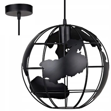 Lampa wisząca GLOBUS metal CZARNY