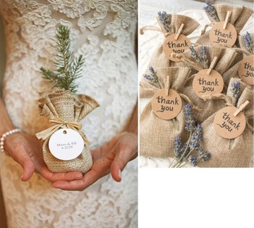 ДЖУТОВЫЕ СУМКИ ЛЬНЯНАЯ СУМКА ПОДАРОЧНАЯ 30 ШТ 10Х14СМ