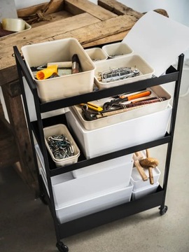 Органайзер ИКЕА НОДЖИГ пластиковый бежевый 20х25х10