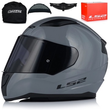 KASK MOTOCYKLOWY LS2 FF353 RAPID II NARDO GREY ECER 22.06 + CIEMNA SZYBA
