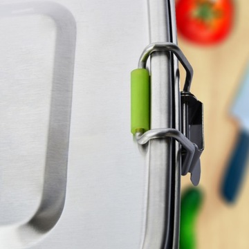 Стальной ланчбокс, контейнер для еды 1,1л.