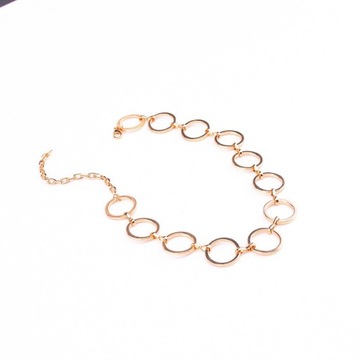 Tiny round Choker naszyjnik dla kobiet złoty kolor