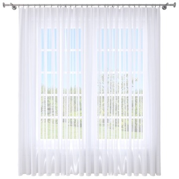 ГОТОВАЯ ШТОРА 400х230 ВУАЛЬ БЕЛАЯ ШТОРА С ЛЯГУШКАМИ