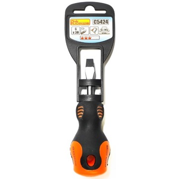 ОТВЕРТКА КОРОТКАЯ ПЛОСКАЯ ОТВЕРТКА 6x38 мм ТВЕРДЫЙ МАГНИТНЫЙ RICHMANN C5424