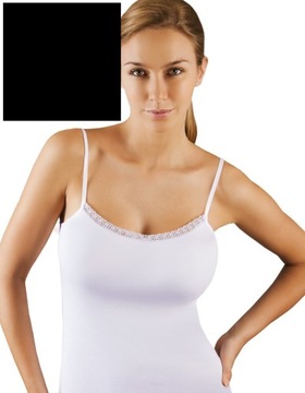 EMILI koszulka ramiączko bawełna HESI czarna