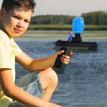 PISTOLET COLT GLOCK KULKI ŻELOWE WODNE AUTOMAT ORBEEZ BEZPIECZNY OKULARY
