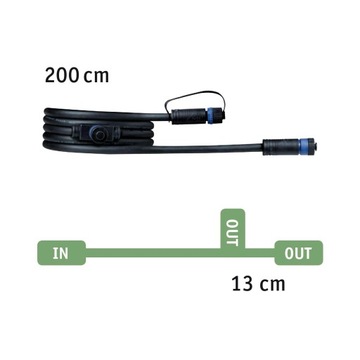 Przewód połączeniowy Plug & Shine 2m 1in-2out IP68 czarny / tworzywo sztucz