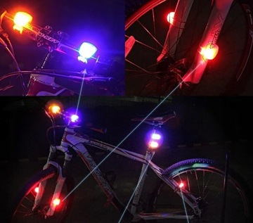 Lampka led podwójna Zestaw 2 szt do wózka rowerka itp