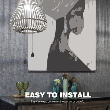 Декор для дома Металлическая цепочка с бусинами, чтобы перетянуть лампу