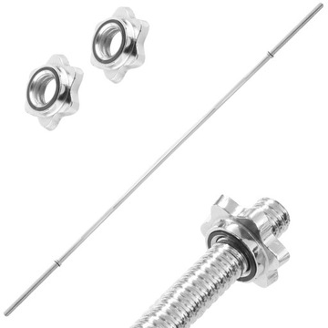 PLATINUM FITNESS GRYF PROSTY GWINTOWANY 180 cm 25 mm SZTANGA ZACISKI STAL