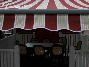 Террасная маркиза АНТРАЦИТ 400х300 Бордовый-Бежевый STD