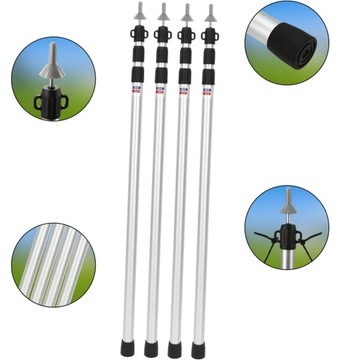СТОЙКИ БРЕЗЕНТА, ТЕЛЕСКОПИЧЕСКИЕ НАБОР ИЗ 2 ШТ., РЕГУЛИРУЕМЫЕ, 90 СМ-230 СМ