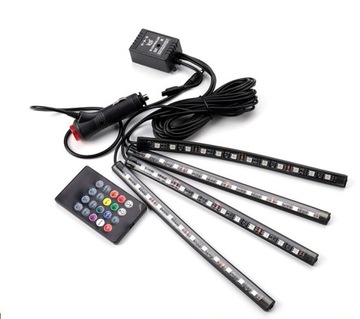 Ledy LED Taśma RGB NEONY do wnętrza samochodu AUTA