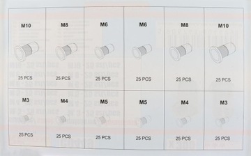 ЗАКЛЕПКА-ГАЙКА 440мм ДЛЯ ЗАКЛЕПКИ + ЗАКЛЕПКА-ГАЙКИ