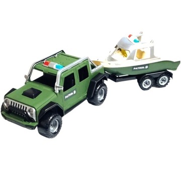 Jeep Wrangler Auto + моторная лодка Лодзь
