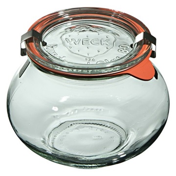 Słoik Deco z pokrywką, uszczelką i 2 zapinkami 560 ml WECK 6 szt.