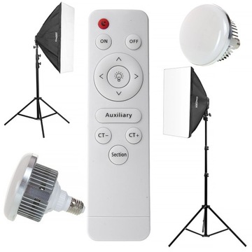 Zestaw lamp z pilotem 3600K-6200K światło ciągłe NOWOŚĆ!