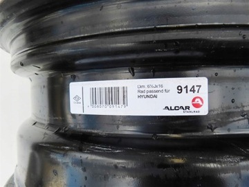DISK OCELOVÝ 16" HYUNDAI I30 II 12-17 6,5X16 ET51