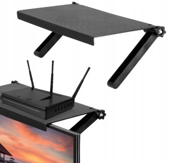 PÓŁKA NAKŁADANA NAD TELEWIZOR STOLIK DO TV MONITOR UCHWYT NA DEKODER PILOTA