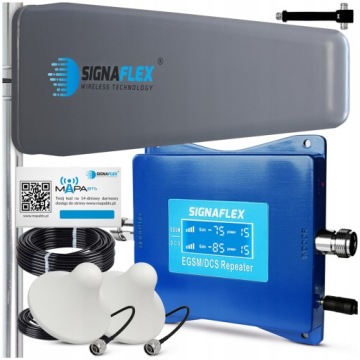Set Zesilovač Dosahu Internetového Signálu Egsm Dcs 4G Lte Antény 10 m