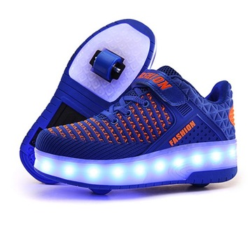 BUTOROLKI BUTY Z ROLKAMI ROLKI WROTKI LED r.33