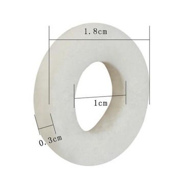 Набор фетровых шайб для верхнего раструбного клапана, 10 шт, чёрный