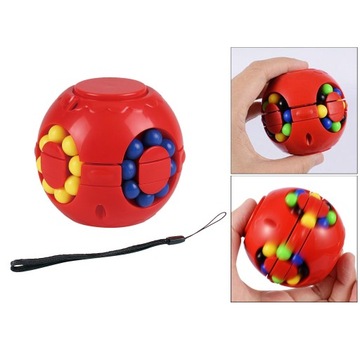 Rotating Magic Bean Fingertip Gyroscope Toy Red