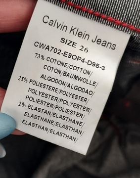 CALVIN KLEIN JEANS WOSKOWANE SPODNIE 26