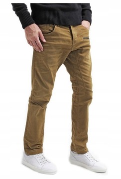 Jack Jones Męskie Niespotykany Brązowe Spodnie Casual ANTI FIT Stan 31/32