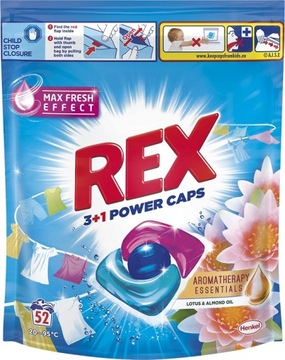 Kapsułki do prania uniwersalne REX 3+1 Caps 52 szt