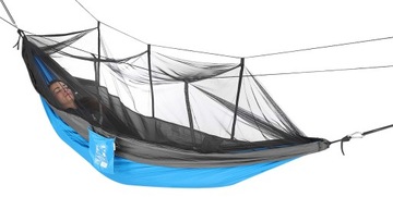 HAMAK ogrodowy turystyczny 2-os. 270x140 cm Z MOSKITIERĄ niebieski ENERO